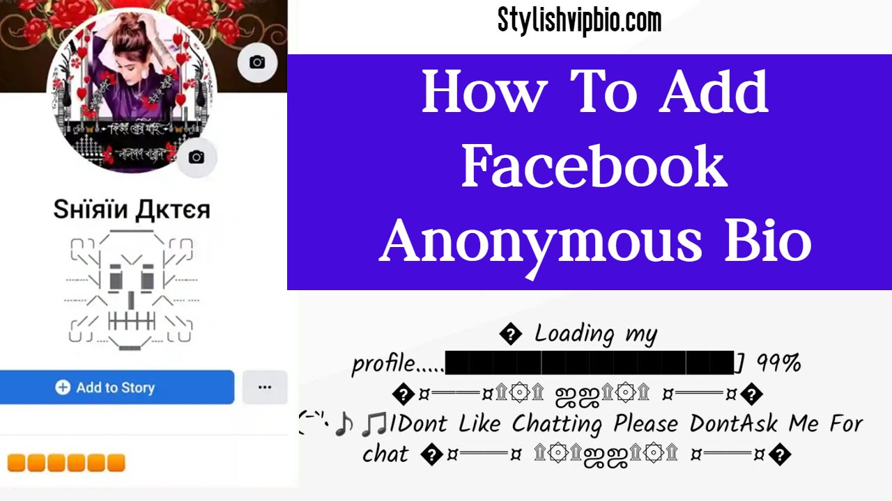How To Add Facebook Anonymous Bio