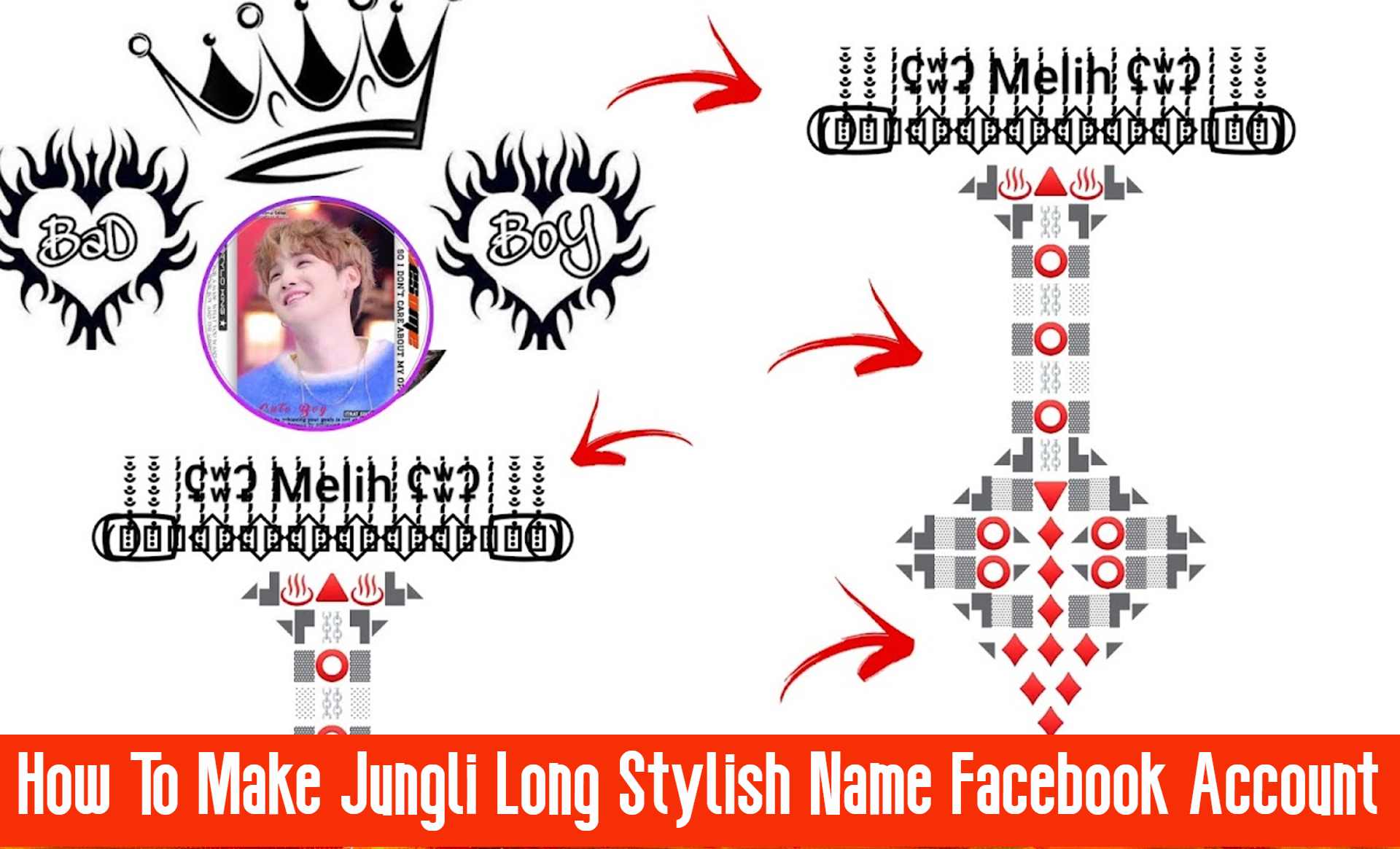 How To Make Jungli Long Stylish Name Facebook Account