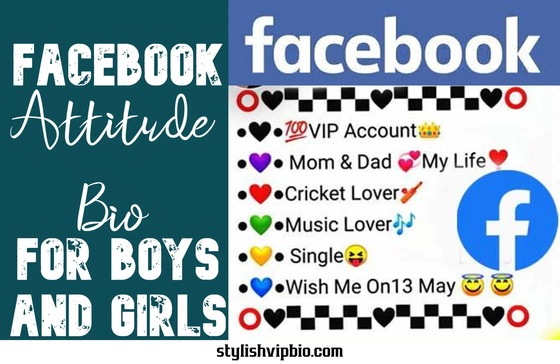 Facebook Attitude Bio For Boys and Girls 
